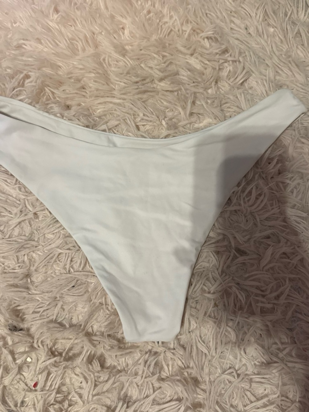 White Bikini Bottom - High Cut Swim Brief